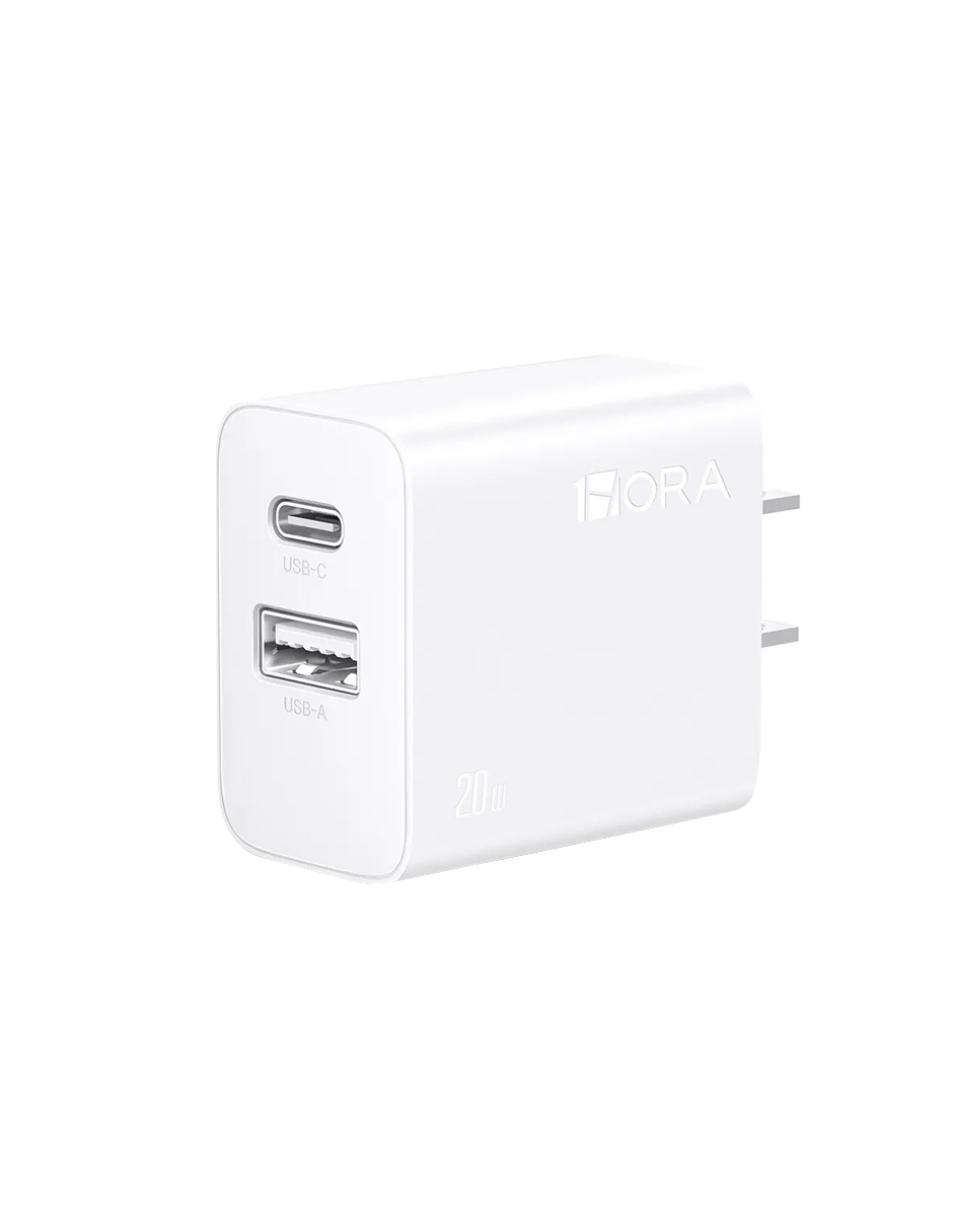 Foto 3 pulgar | Cargador De Doble Puerto 20w 1hora Tipo Usb+tipo C