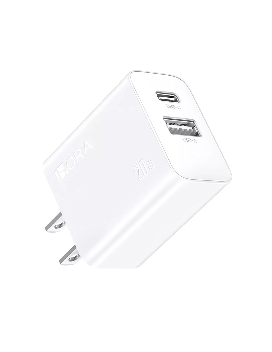Foto 4 | Cargador De Doble Puerto 20w 1hora Tipo Usb+tipo C