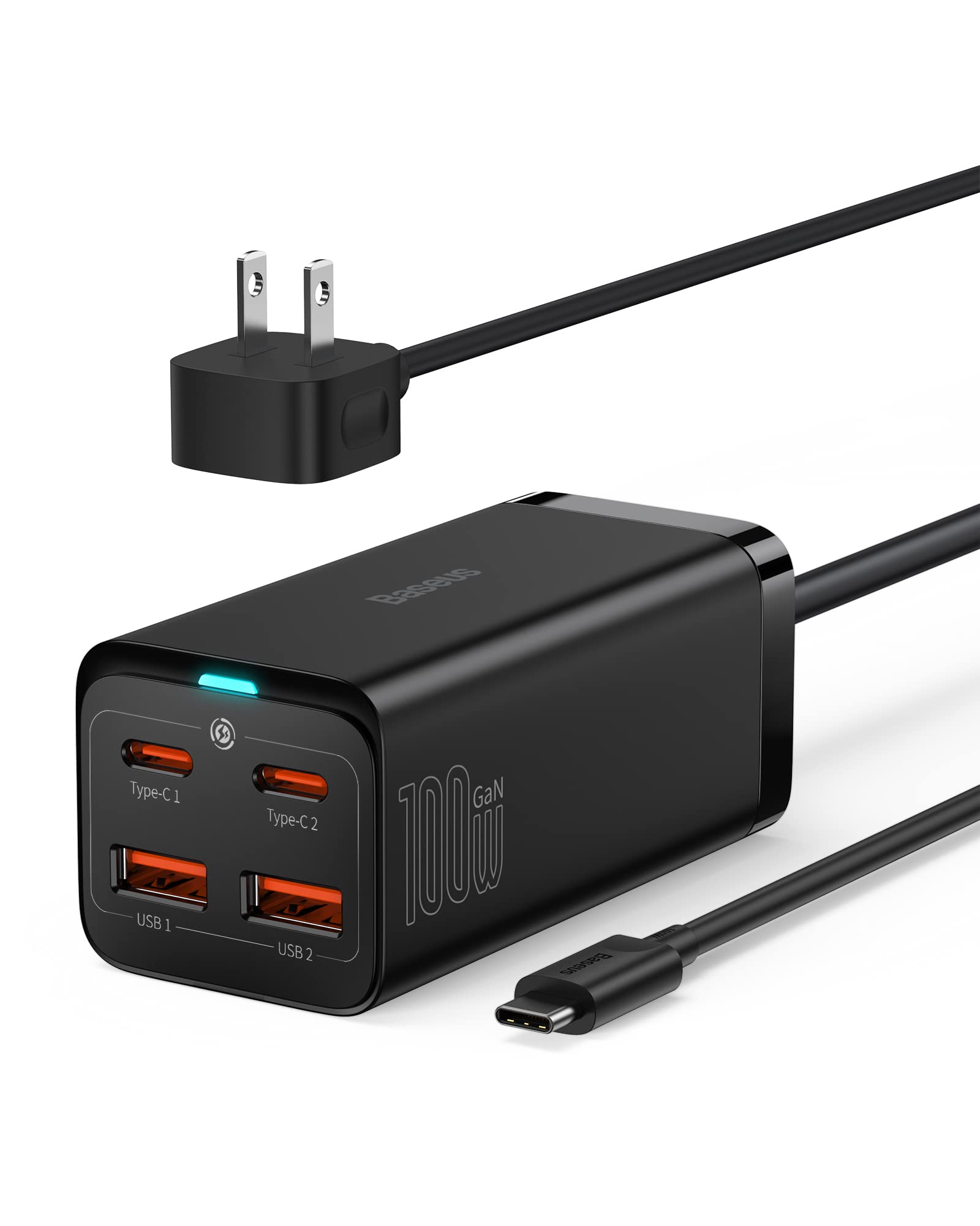 Foto 2 pulgar | Cargador Baseus Gan3 100w Pd De 4 Puertos Usb-c + Usb Para Steam Deck - Venta Internacional.