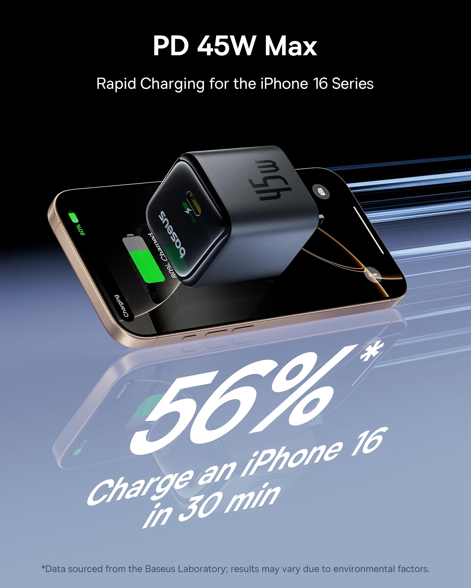 Foto 4 pulgar | Cargador Rápido Baseus Usb-c Pps De 45 W Para Iphone 16/15 - Venta Internacional.