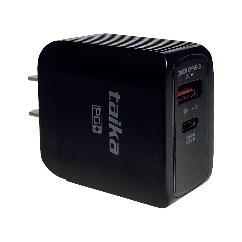 Foto 2 pulgar | Cargador De Pared Usb Y Tipo C Qc 18w Taika Tk-cc3pd Negro