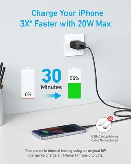 Foto 4 | Cargador De Pared Rápido Usb De Doble Puerto Anker De 20 W Para Iphone 16 - Venta Internacional.
