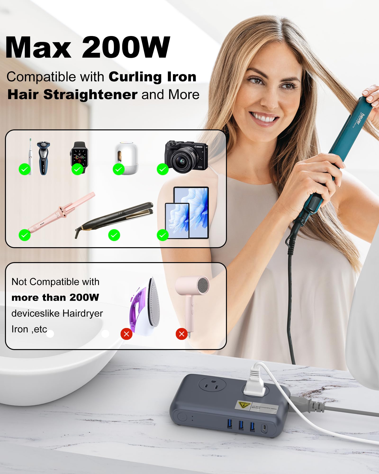 Foto 4 | Convertidor De Voltaje Vhbw 230 W 220 V A 110 V Con 4 Salidas Usb 2 - Venta Internacional.