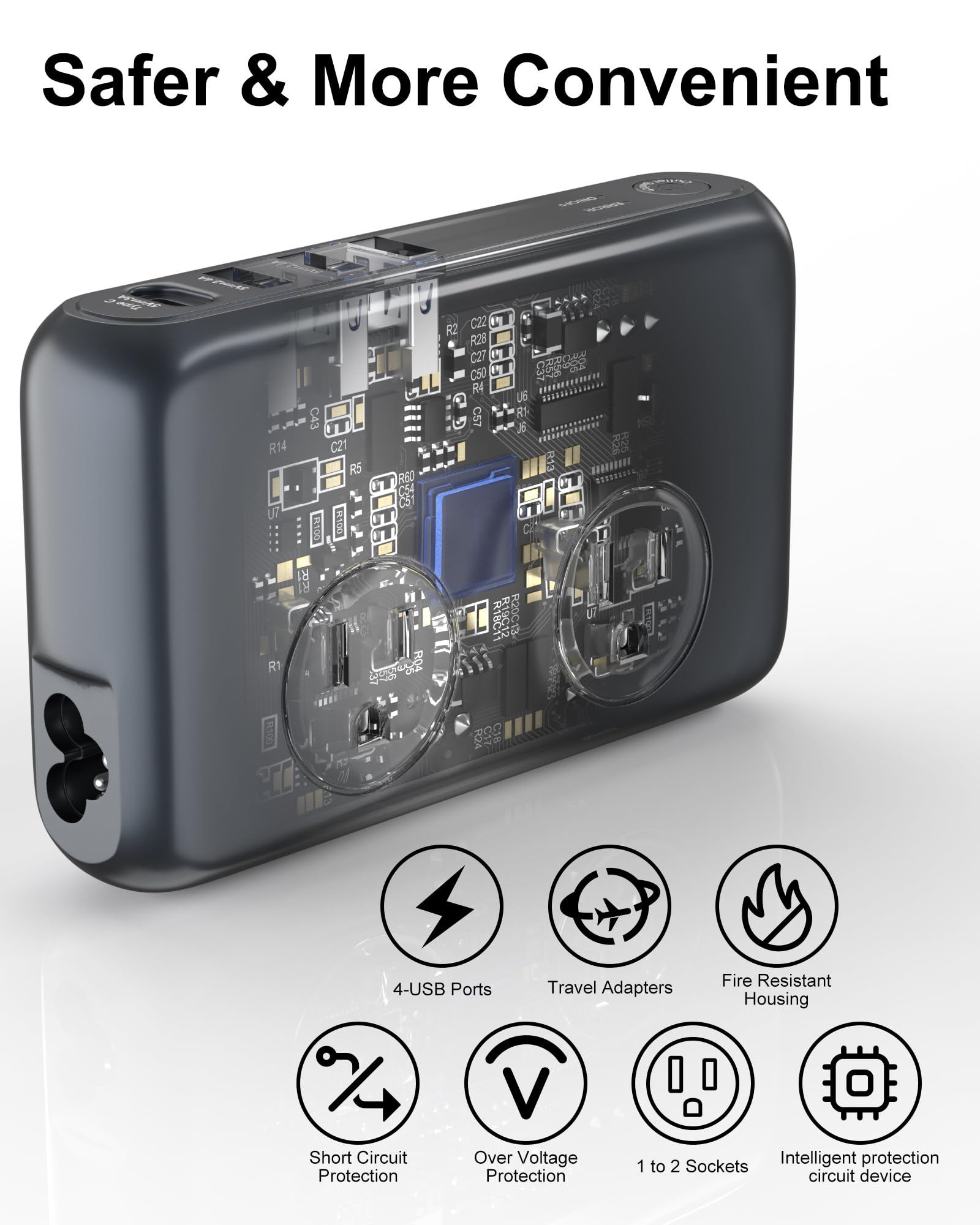 Foto 7 pulgar | Convertidor De Voltaje Vhbw 230 W 220 V A 110 V Con 4 Salidas Usb 2 - Venta Internacional.