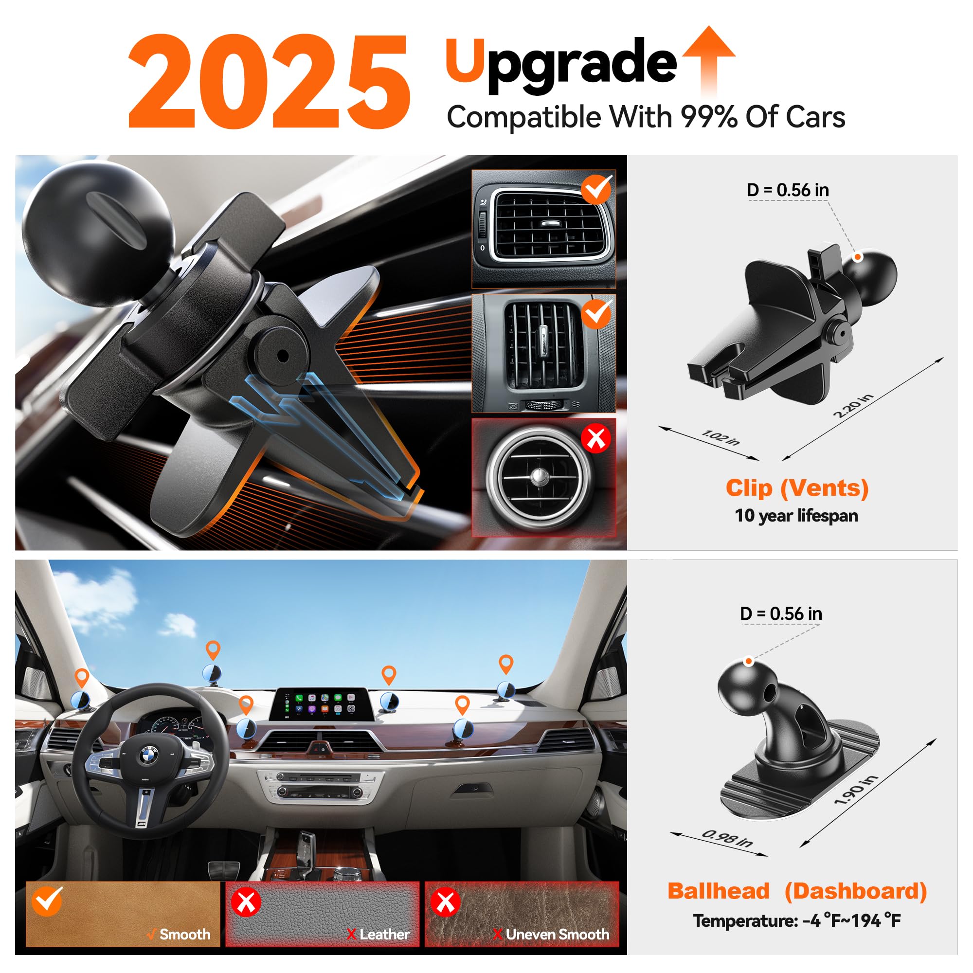 Foto 7 pulgar | Cargador Magsafe Para Coche Beser Inalámbrico De 15 W Para Iphone, Negro - Venta Internacional.