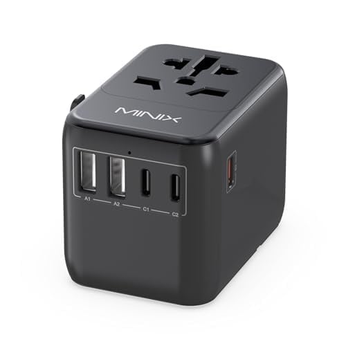 Adaptador De Viaje Minix Tp35 35 W 6 En 1 Con 3 Usb-c Y 2 Usb-a - Venta Internacional. $635