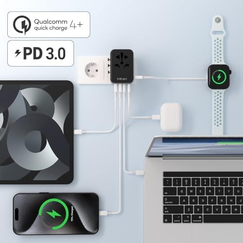 Foto 3 pulgar | Adaptador De Viaje Minix Tp35 35 W 6 En 1 Con 3 Usb-c Y 2 Usb-a - Venta Internacional.