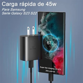 Foto 2 | Cargador Tipo C De 45w Para Samsung S23 S24 Ultra 2 Piezas