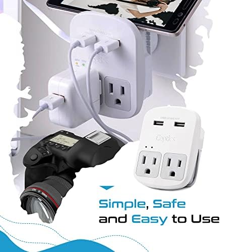 Foto 3 pulgar | Adaptador De Viaje Ceptics Universal Con 2 Usb, Usb-c Y 2 Enchufes - Venta Internacional.