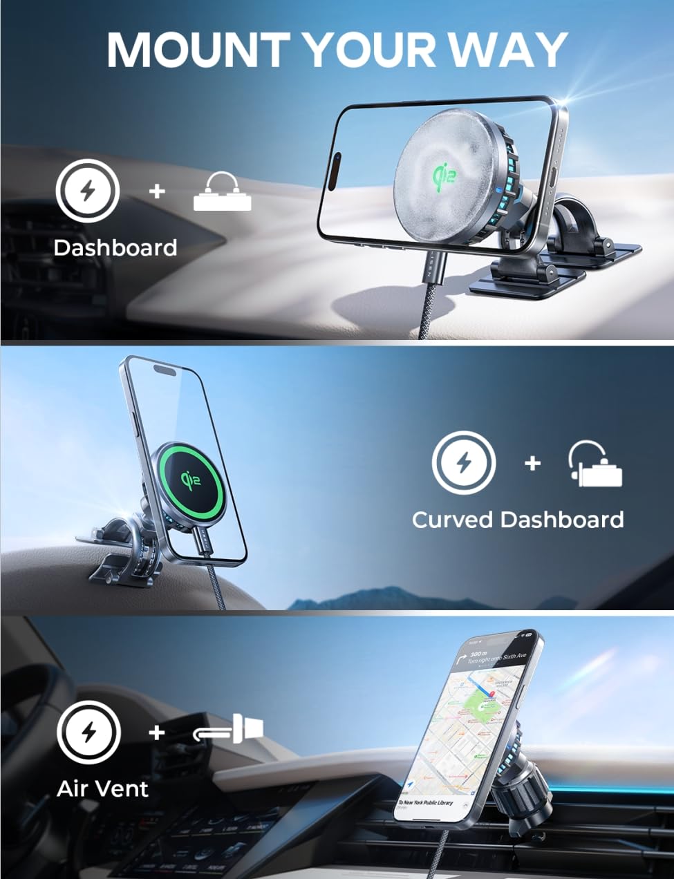 Foto 8 pulgar | Cargador De Coche Lisen Qi2 Magsafe Inalámbrico De 15 W Para Iphone - Venta Internacional.