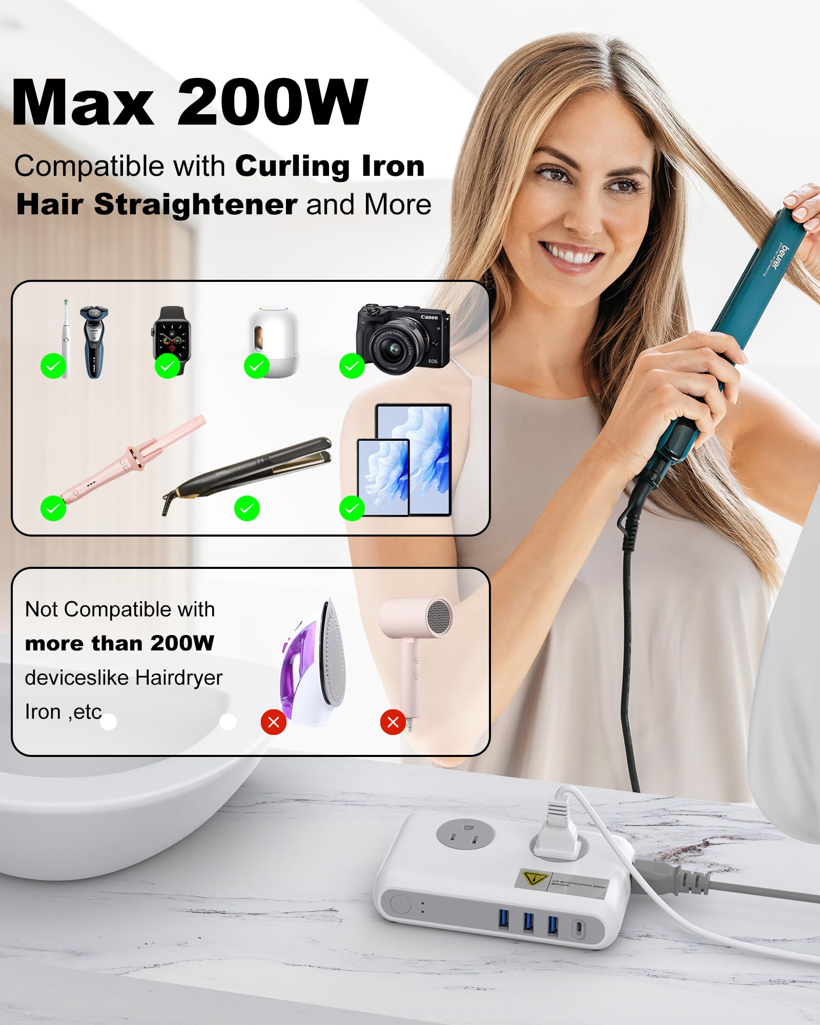 Foto 5 pulgar | Convertidor De Voltaje Vhbw 230 W 220 V A 110 V Con 4 Salidas Usb 2 - Venta Internacional.