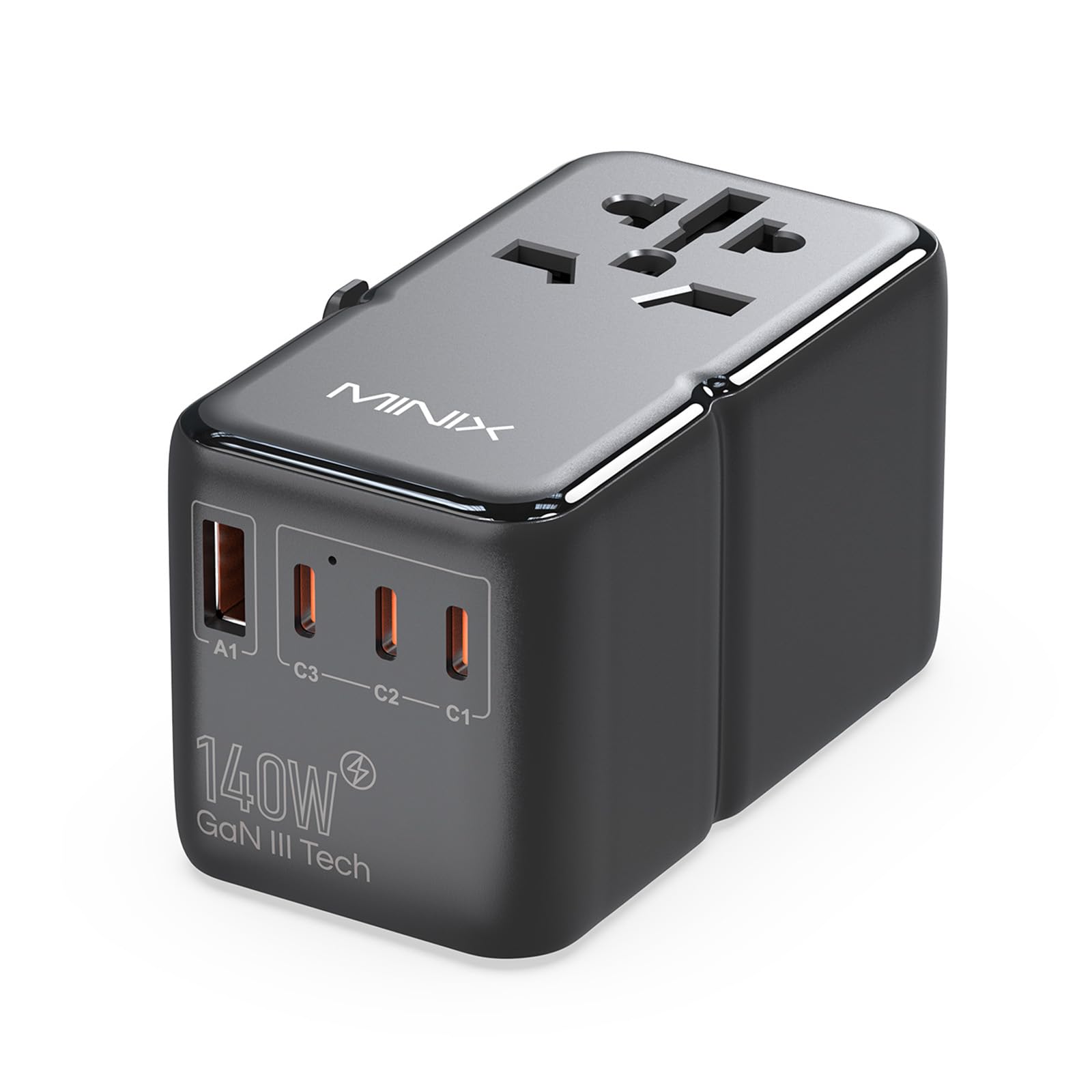 Foto 2 pulgar | Adaptador De Viaje Minix Tp140 140w Gan Iii 4 Usb-c 1 Usb-a - Venta Internacional.