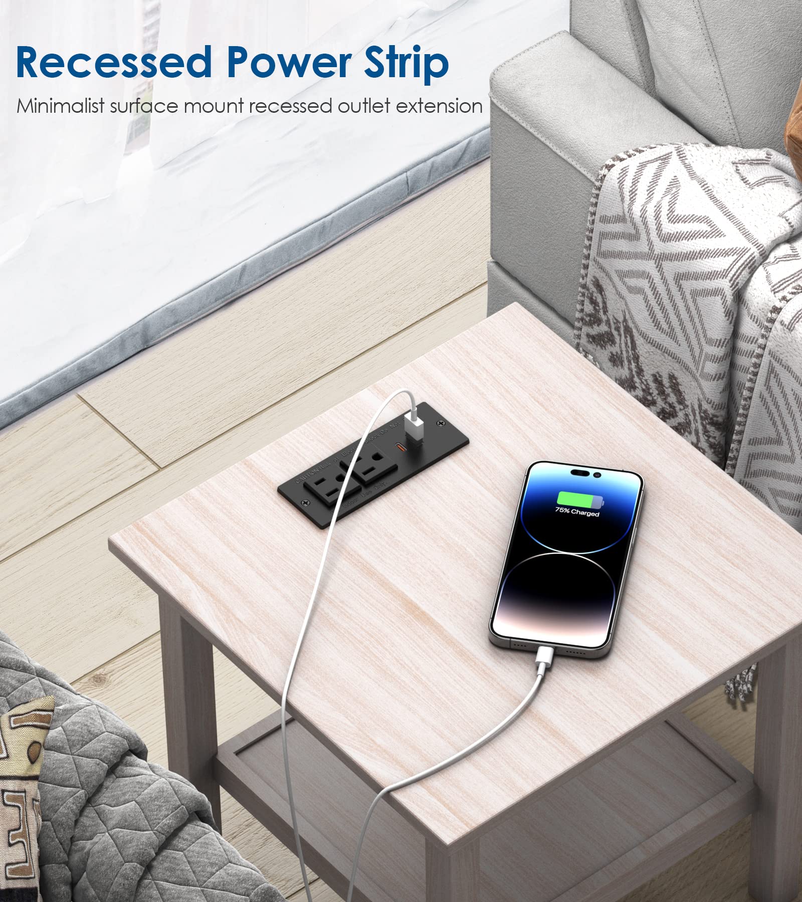 Foto 5 | Power Strip Jgstkcity, Usb C Pd Empotrado, 30 W, Carga Rápida - Venta Internacional.