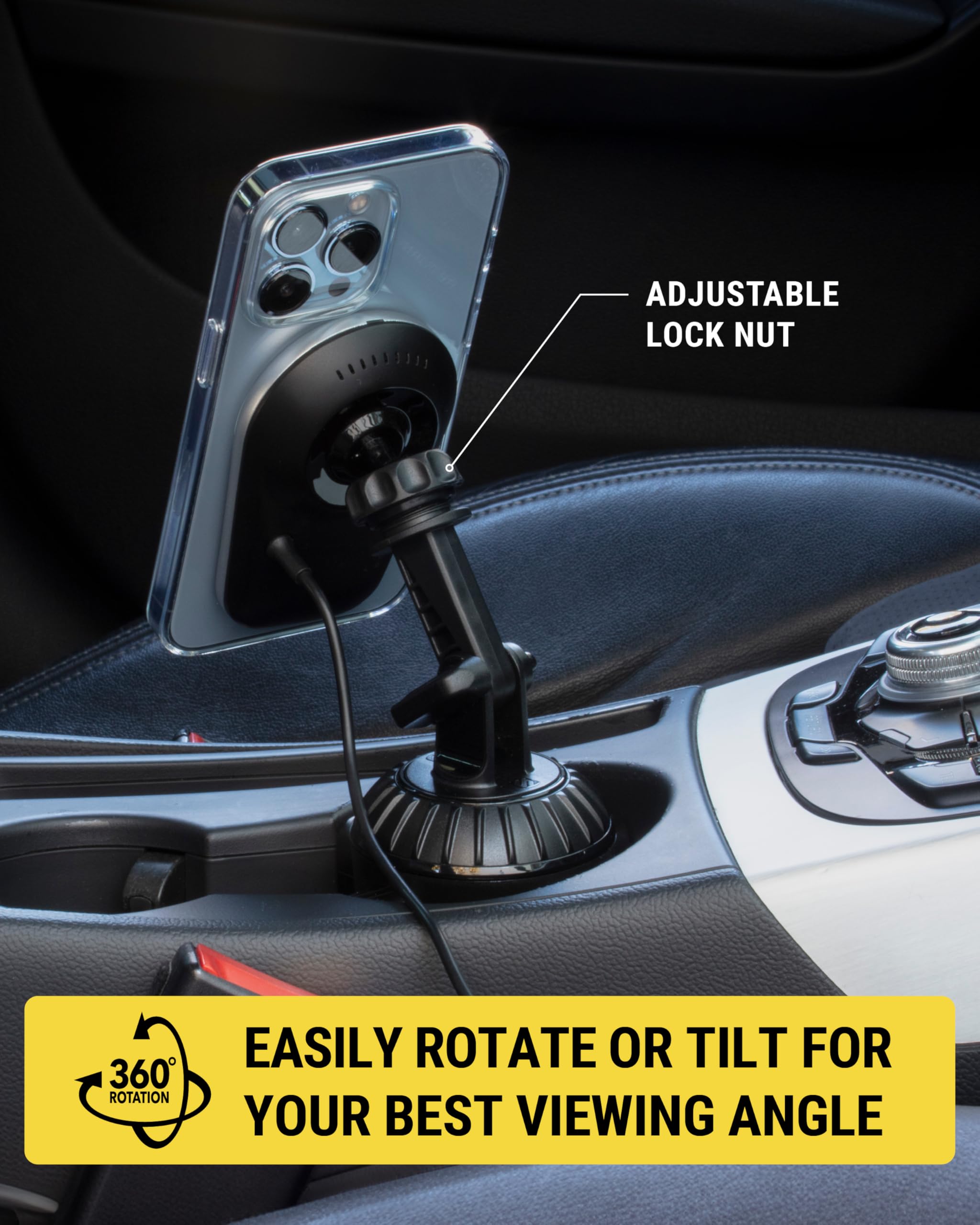 Foto 5 pulgar | Cargador De Coche Inalámbrico Mount Scosche Magicmount Pro Charge5 - Venta Internacional.