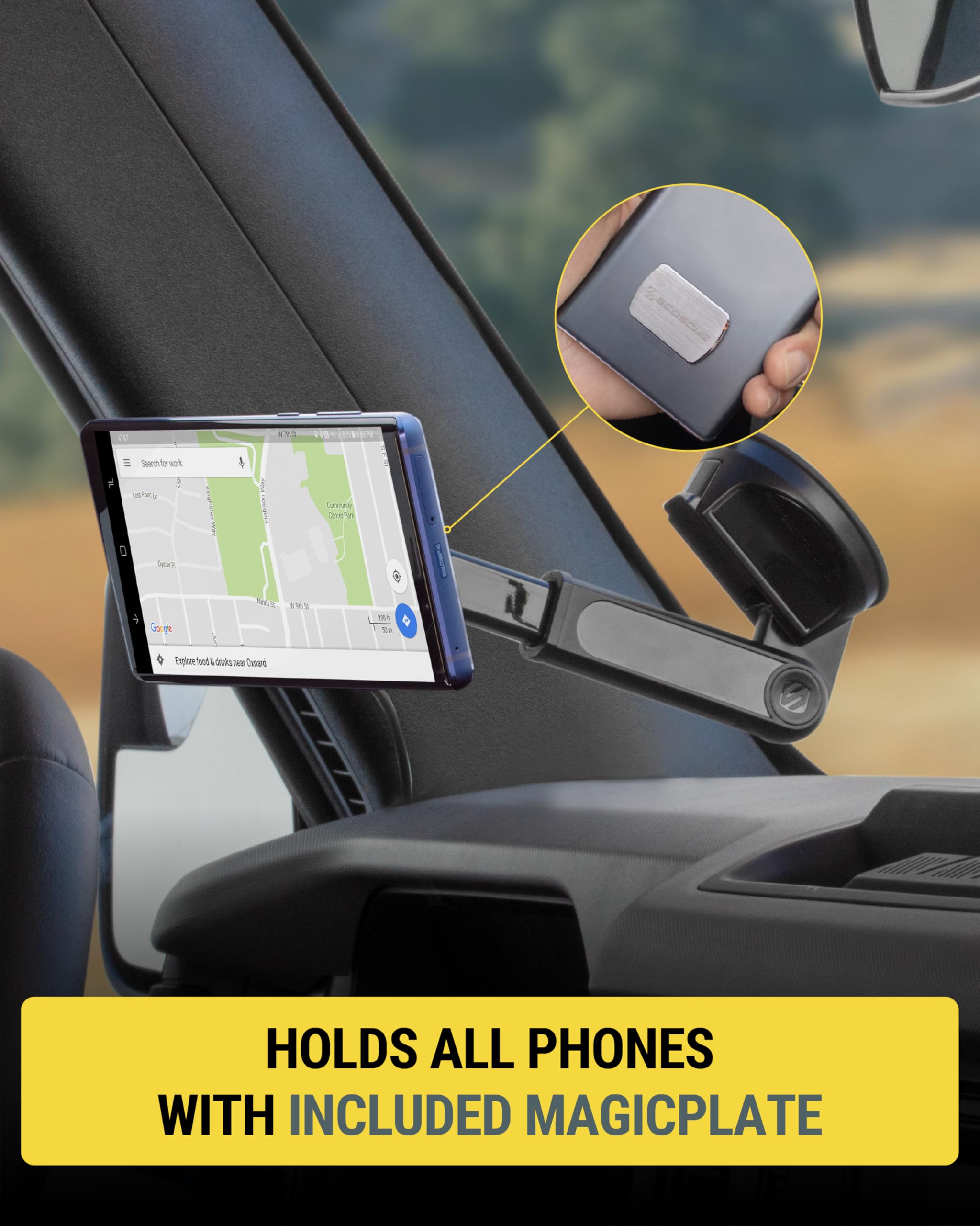 Foto 7 pulgar | Cargador De Coche Inalámbrico Mount Scosche Magicmount Pro Charge5 - Venta Internacional.