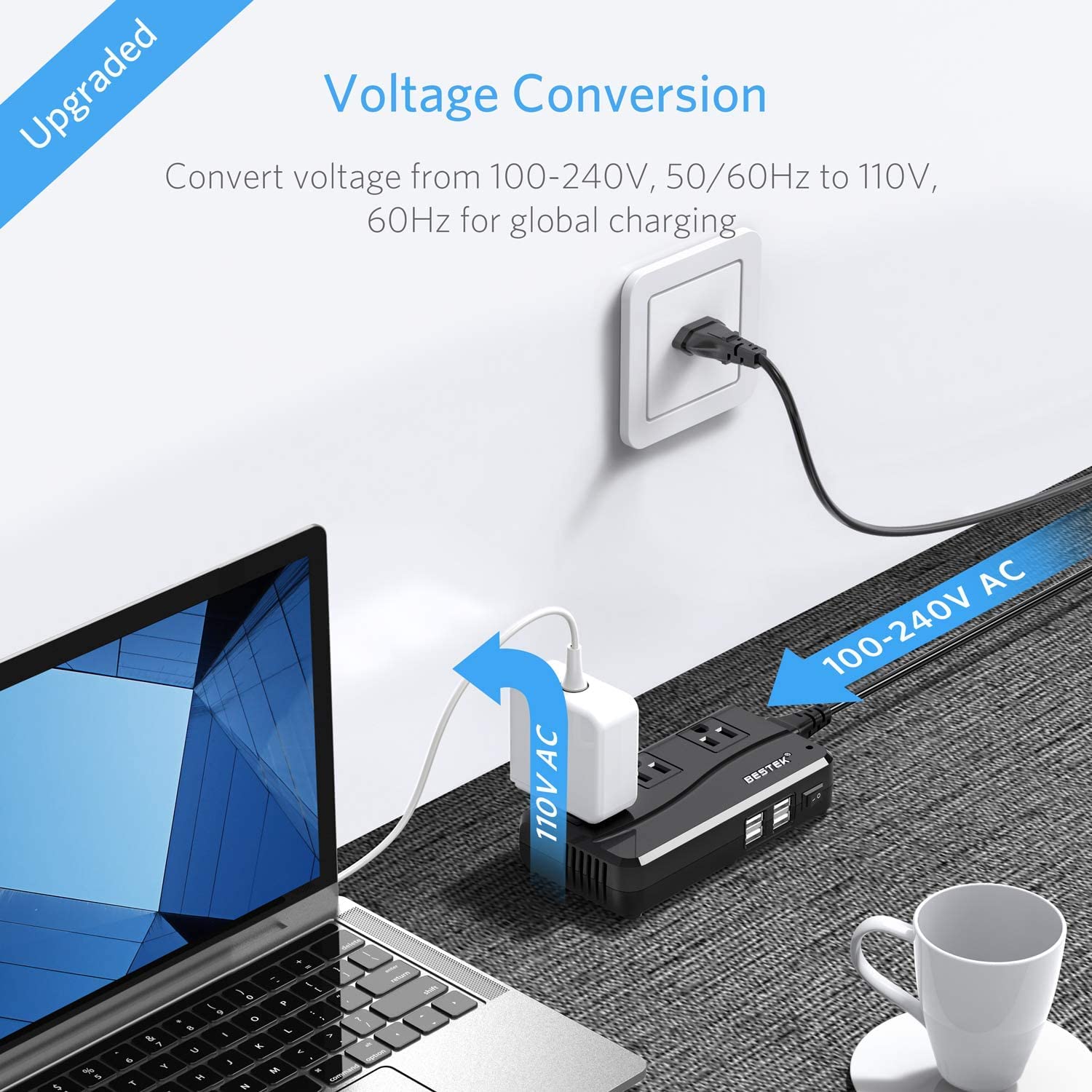 Foto 6 pulgar | Adaptador De Viaje Bestek Convertidor De Voltaje Universal De 220 V A 110 V - Venta Internacional.