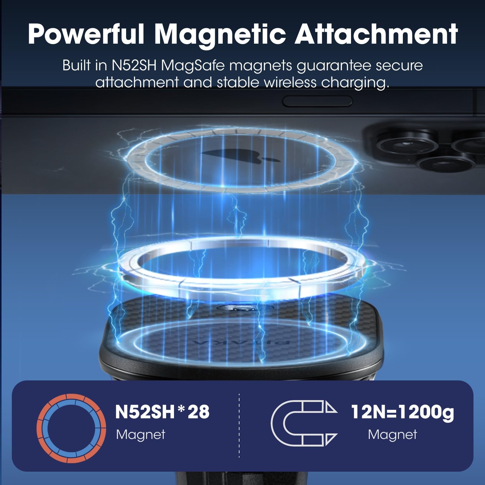 Foto 5 pulgar | Cargador De Montaje Para Coche Magez Car Mount Pro 2 Qi2 15w - Venta Internacional.