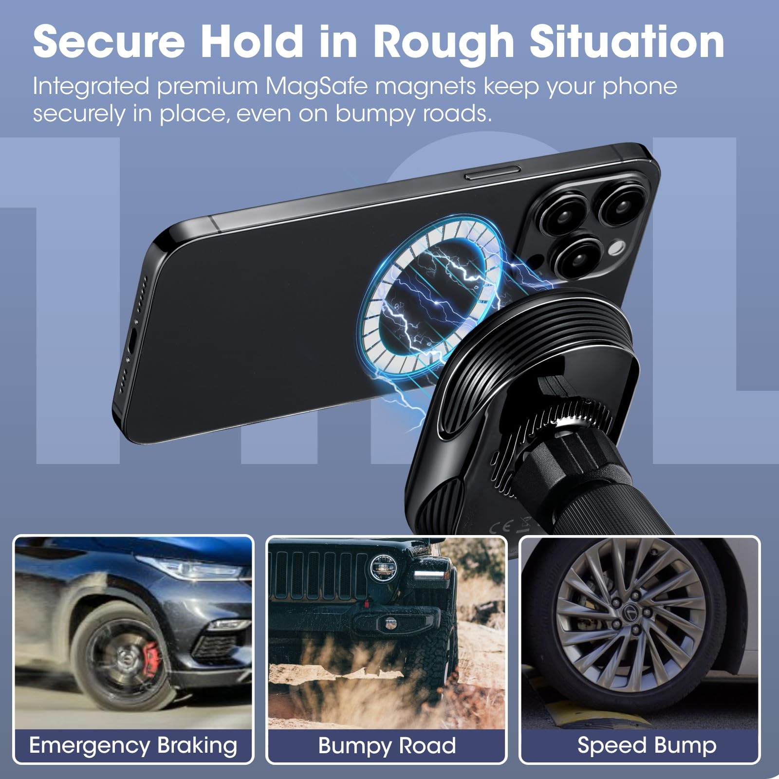 Foto 6 pulgar | Cargador De Montaje Para Coche Magez Car Mount Pro 2 Qi2 15w - Venta Internacional.