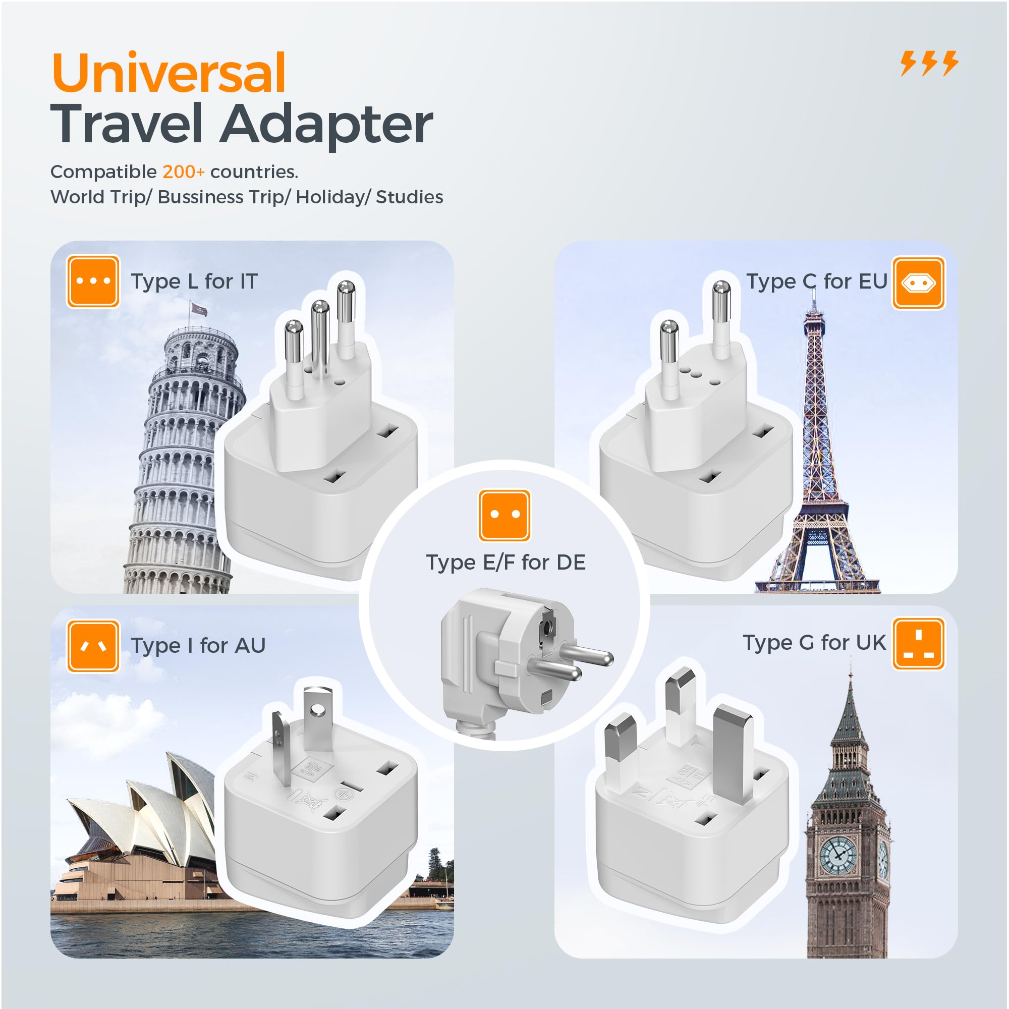Foto 3 pulgar | Convertidor De Voltaje Tessan De 220 V A 110 V Con 4 Enchufes Usb Y 3 Ac - Venta Internacional.