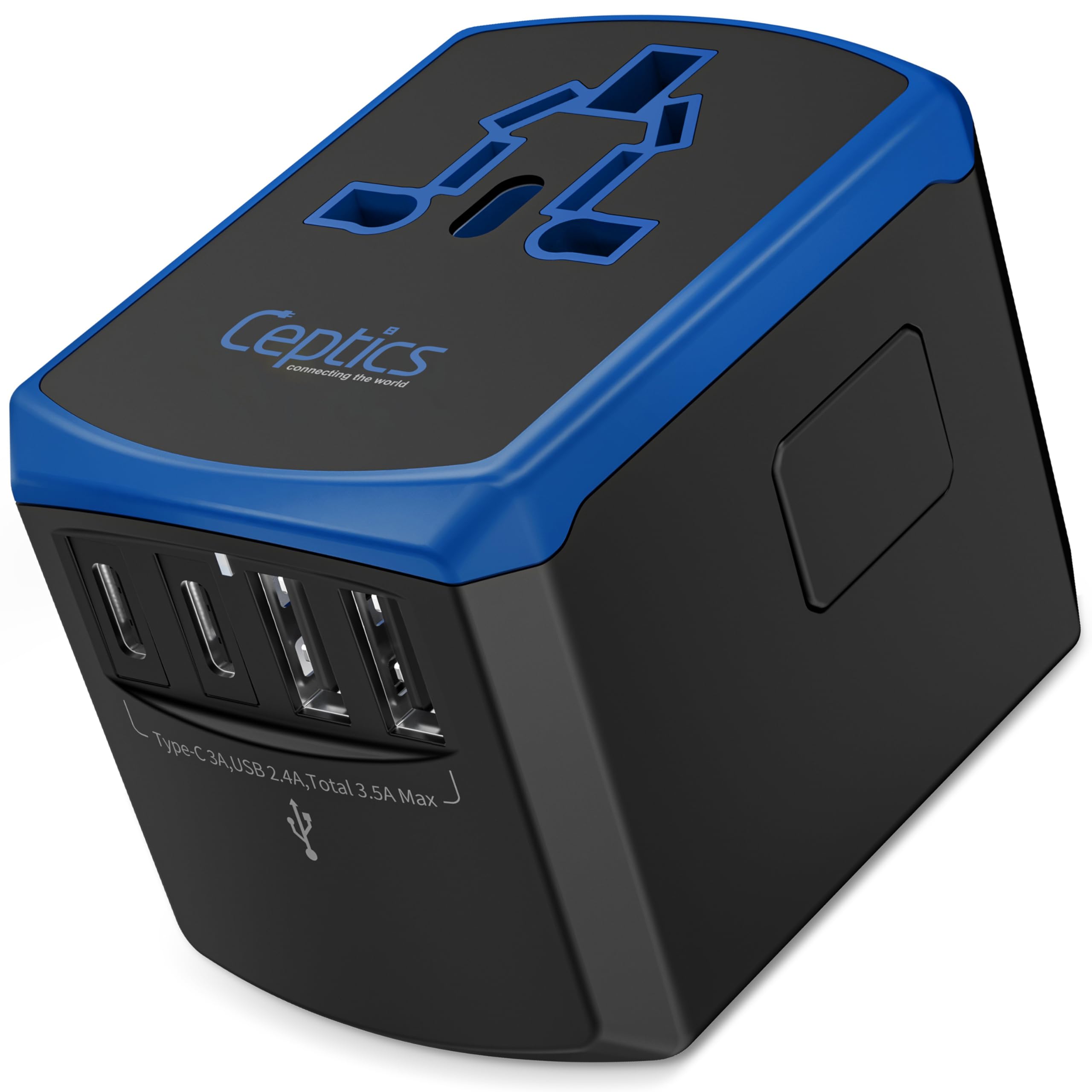 Foto 2 pulgar | Adaptador De Viaje Ceptics Universal 5 En 1 Con Usb-a Y Usb-c De 3,5 A - Venta Internacional.