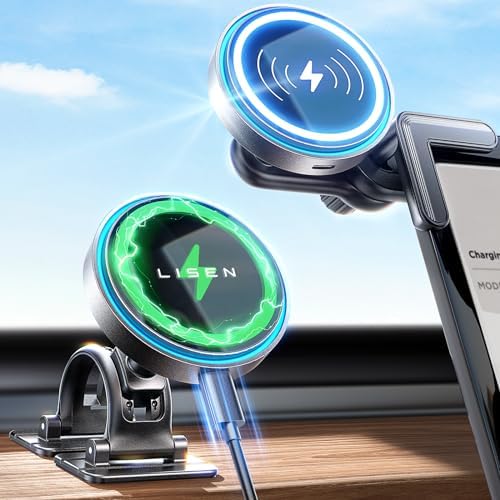 Foto 2 pulgar | Cargador De Soporte Para Teléfono Lisen Tesla Magsafe De 15 W Para Iphone - Venta Internacional.