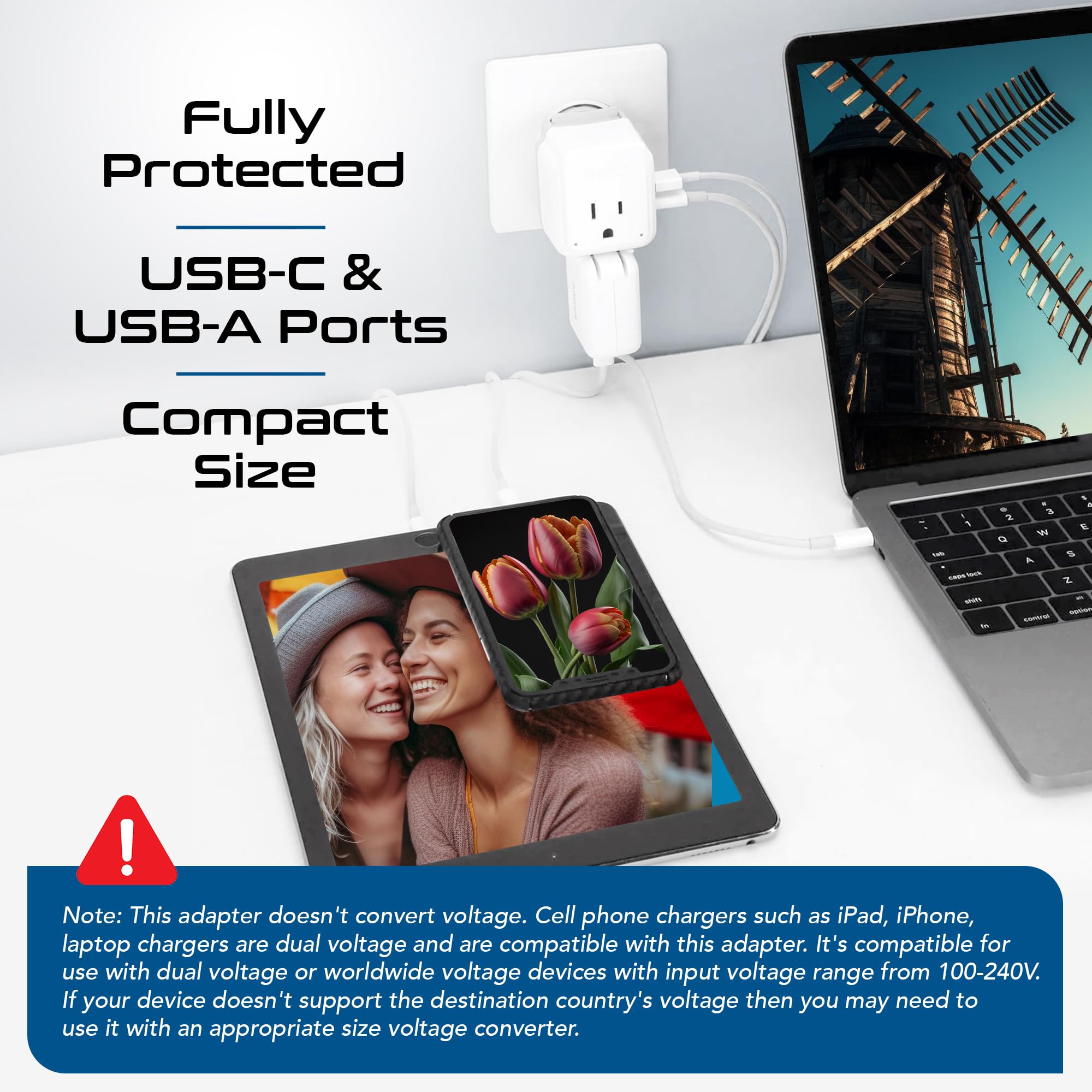 Foto 4 pulgar | Set De Adaptadores De Viaje Ceptics Pak Kit 20w Pd & Qc Type O - Venta Internacional.