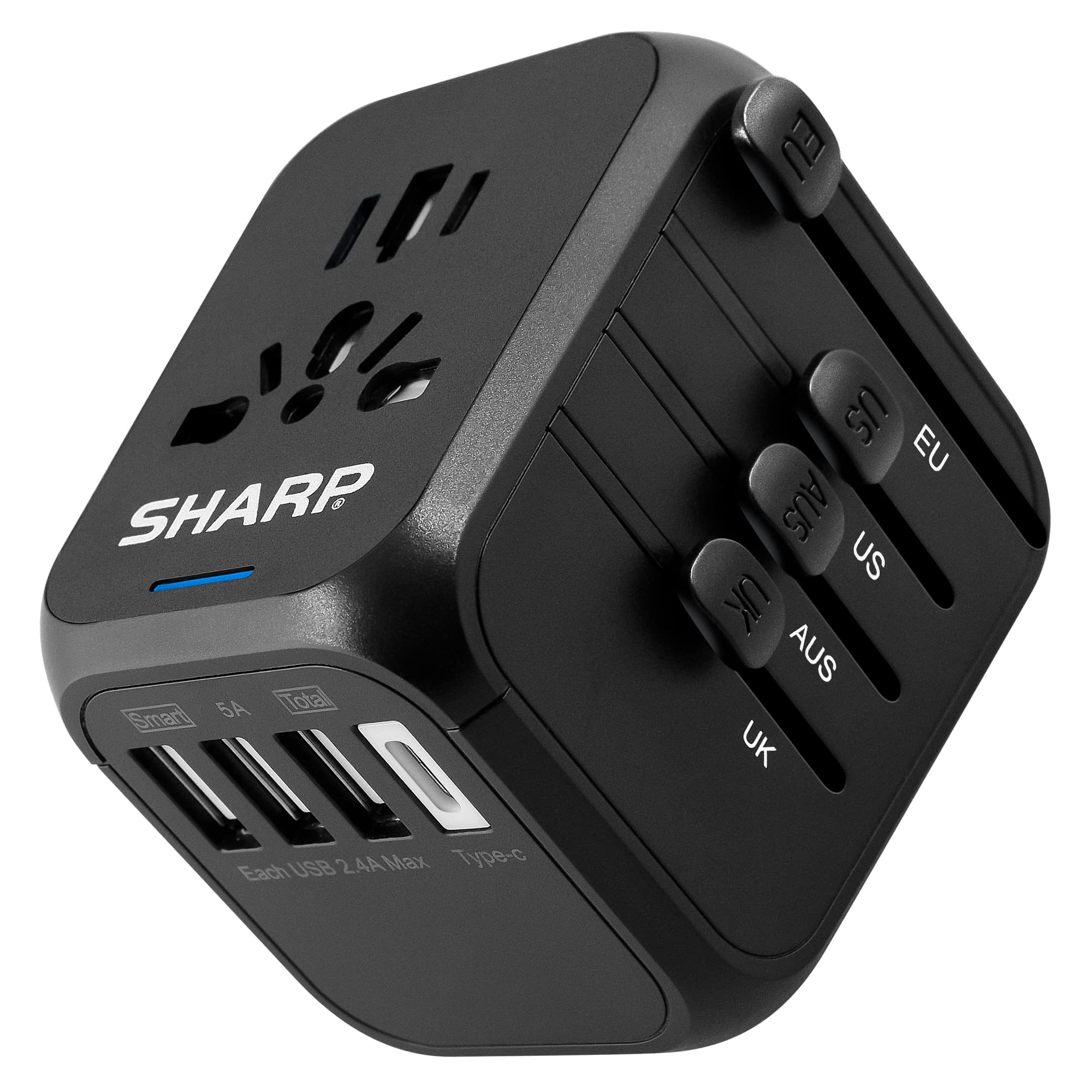 Foto 2 pulgar | Adaptador De Viaje Universal Sharp Worldwide Con 3 Usb-a Y 1 Usb-c - Venta Internacional.