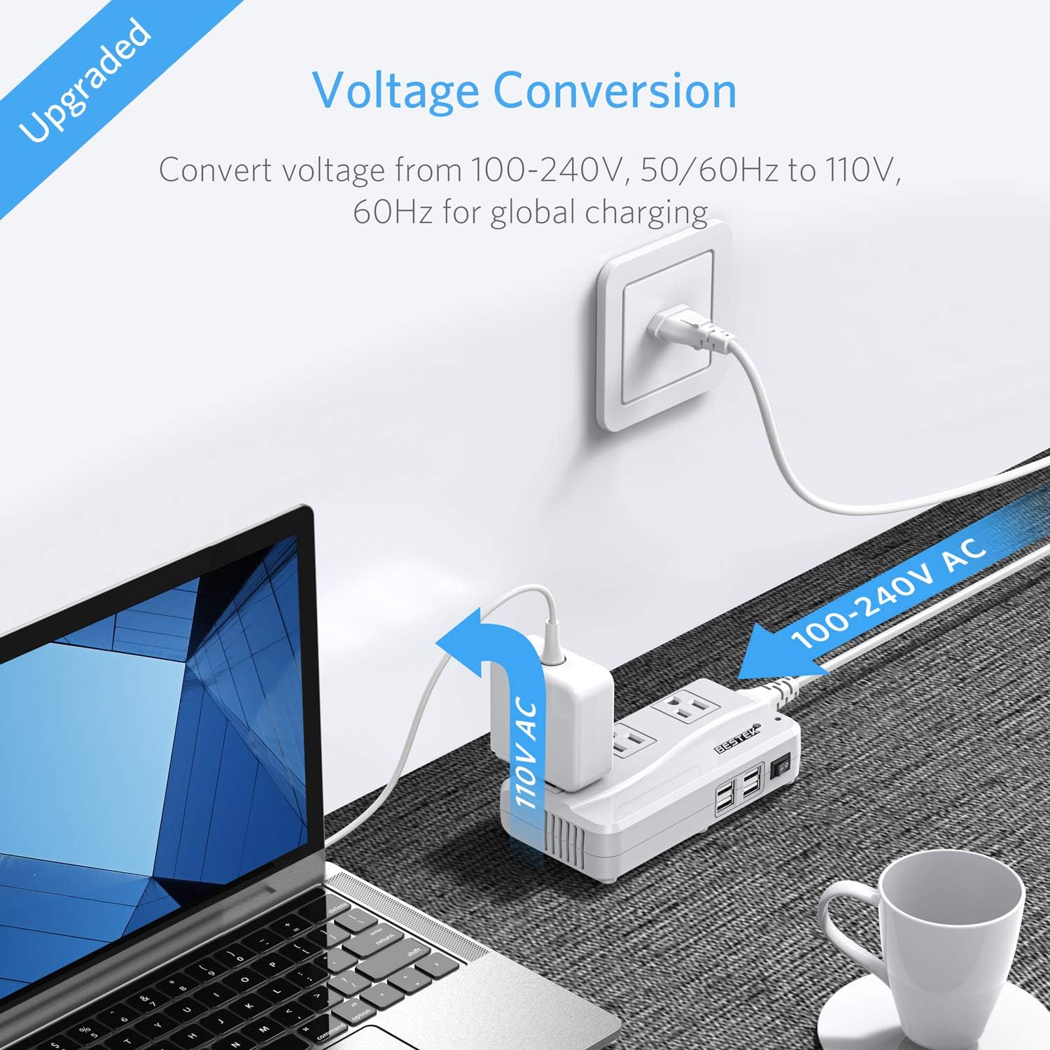 Foto 5 pulgar | Convertidor De Voltaje Bestek Adaptador De Viaje Universal De 220 V A 110 V - Venta Internacional.