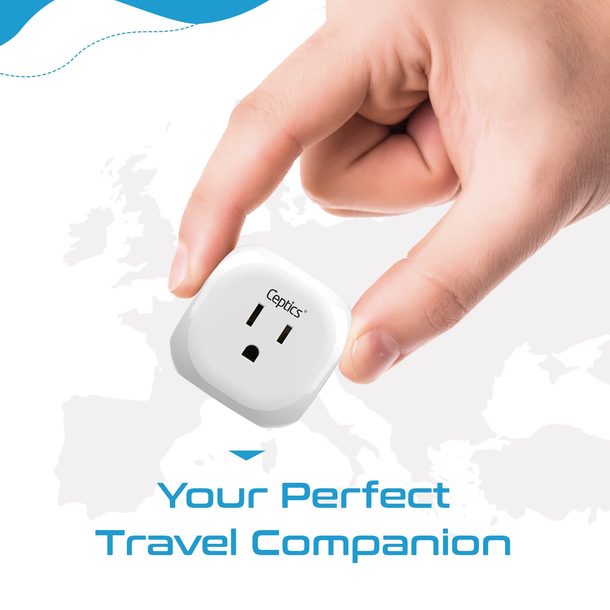 Foto 5 | Adaptador De Viaje Ceptics India, Pakistán, Tipo D Con 4 Entradas, Paquete De 4 - Venta Internacional.