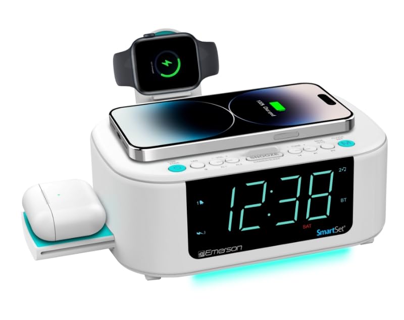 Foto 1 | Despertador De Carga Inalámbrica Emerson Cksw5010 Smartset - Venta Internacional.
