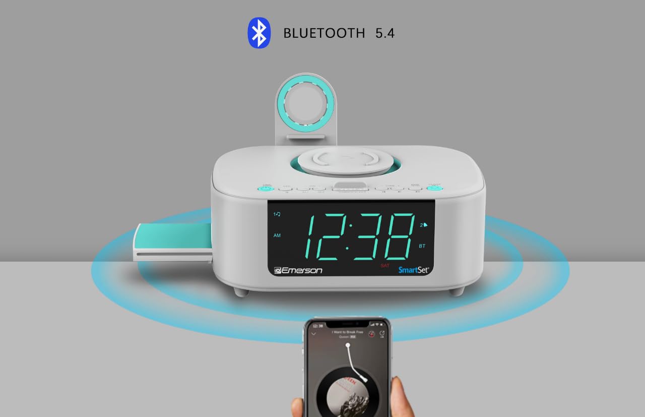 Foto 2 | Despertador De Carga Inalámbrica Emerson Cksw5010 Smartset - Venta Internacional.