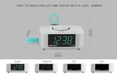 Foto 3 | Despertador De Carga Inalámbrica Emerson Cksw5010 Smartset - Venta Internacional.