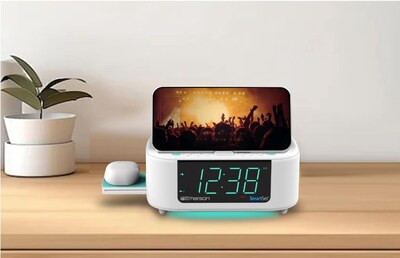 Foto 5 | Despertador De Carga Inalámbrica Emerson Cksw5010 Smartset - Venta Internacional.