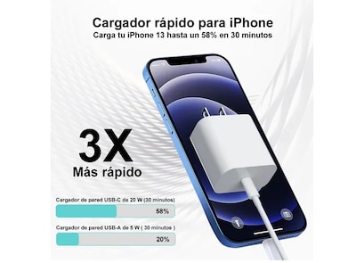 Foto 2 | Xtellar Cargador Rápido De Lujo 20w Pd 3.0 Para Iphone 14 - Potencia Superior Y Carga Acelerada En Tiempo Récord