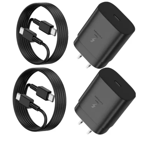 Foto 2 pulgar | Cargador Xtellar Rápido Tipo C Para Samsung A54 A53 A32 25w 2 Piezas