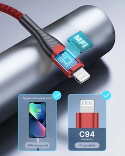 Foto 2 | Cable de Carga Rápida Xtellar 2 m 3 Piezas