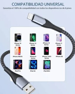 Foto 4 | Cable de Carga Rápida Xtellar 2 m 3 Piezas