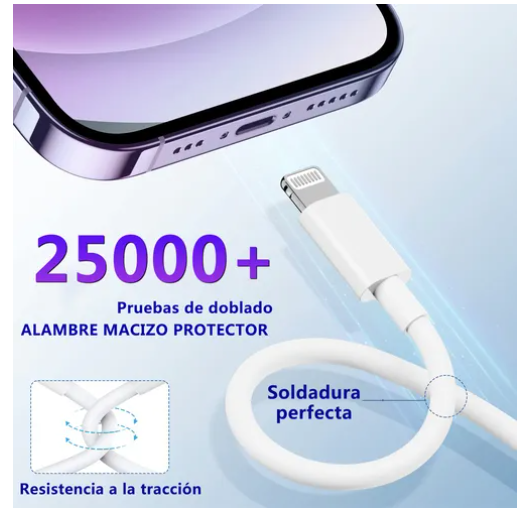 Foto 4 pulgar | 30w Xtellar Cargador Carga Rápida 2m Tipo C Para Iphone 11/12/13/14