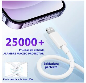 Foto 3 | 30w Xtellar Cargador Carga Rápida 2m Tipo C Para Iphone 11/12/13/14