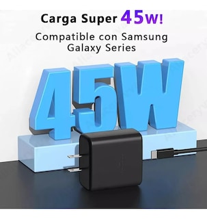 Foto 4 | 45w Cargador 2m Tipo C Súper Rápida Para Samsung S25/s24 Ult Negro