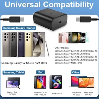 Foto 4 | Cargador Carga Rápida Tipo C Para Samsung S24 Ultra S23 45w
