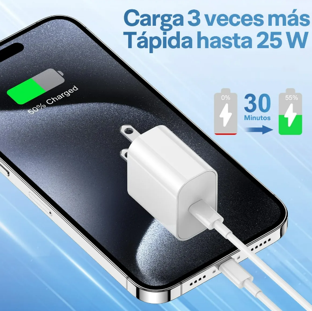 Foto 4 pulgar | Cargador Xtellar Tipo C De 25w Con Cable De 1.5m: Velocidad Y Elegancia En Carga Rápida