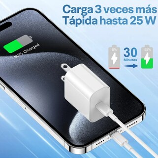 Foto 3 | Cargador Xtellar Tipo C De 25w Con Cable De 1.5m: Velocidad Y Elegancia En Carga Rápida