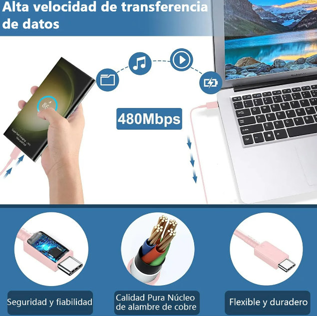 Foto 4 pulgar | Cargador Xtellar 45w Ultra Rápido Usb C Para Gangama De Samsung  Iphone Y Más