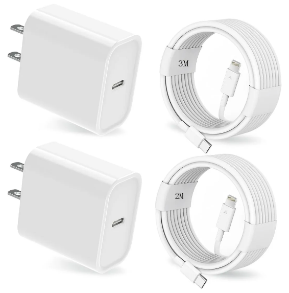Kit Cargador De Carga Rápida Xtellar Para Iphone 14 Con Cable Lightning Original  20w  Pack De 2