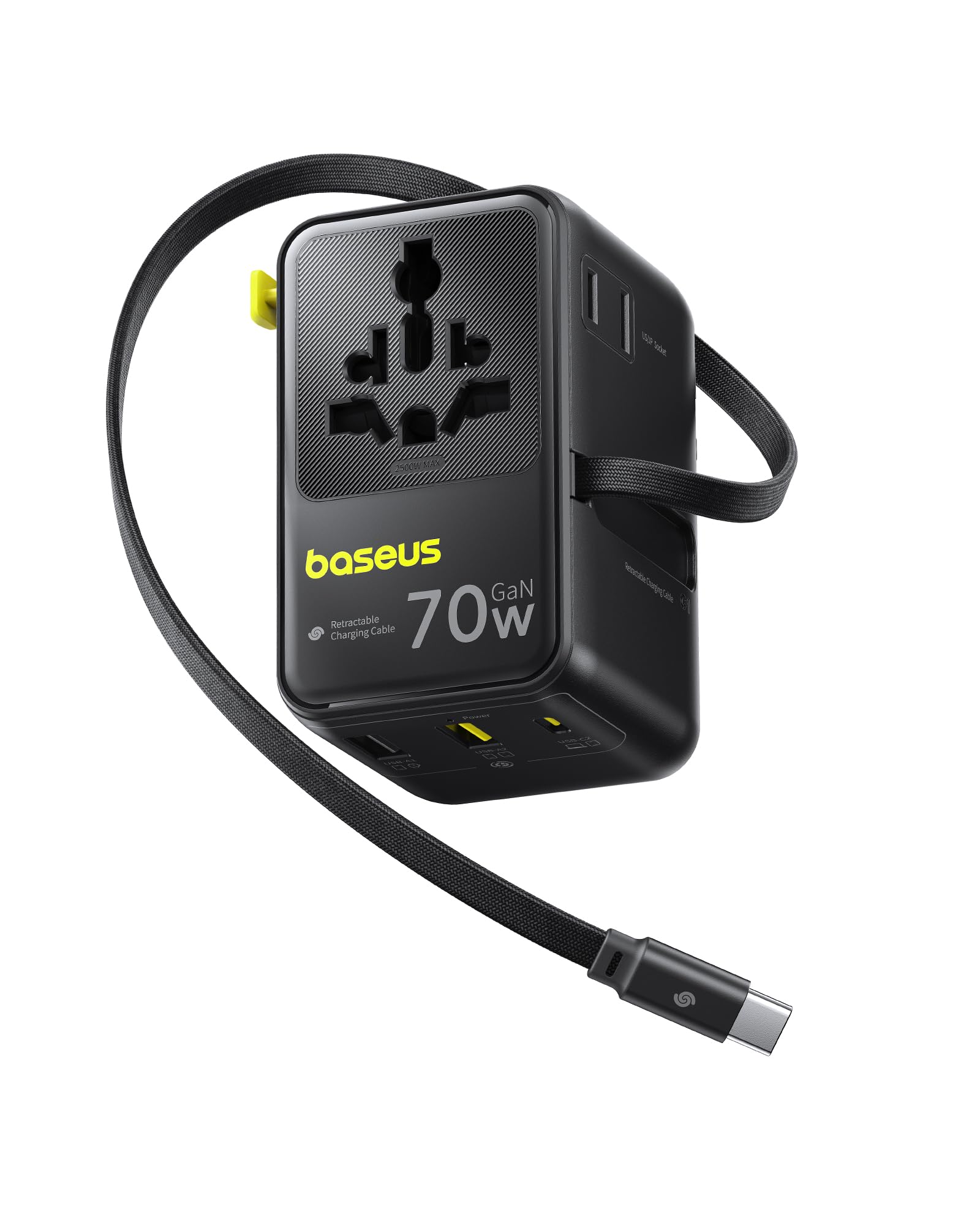 Foto 2 pulgar | Adaptador De Viaje Universal Baseus Enercore Cg11 70 W Con Cable - Venta Internacional.