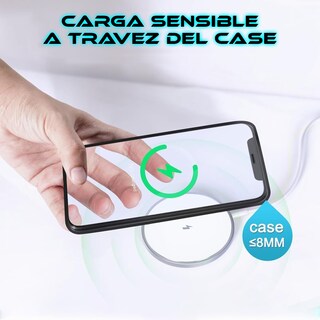Foto 4 | Cargador Inalámbrico De Escritorio Iq 15w Carga Rápida Inalámbrico Con Led