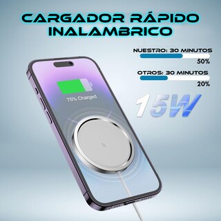 Foto 5 | Cargador Inalámbrico De Escritorio Iq 15w Carga Rápida Inalámbrico Con Led