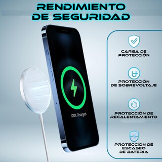 Foto 7 | Cargador Inalámbrico De Escritorio Iq 15w Carga Rápida Inalámbrico Con Led