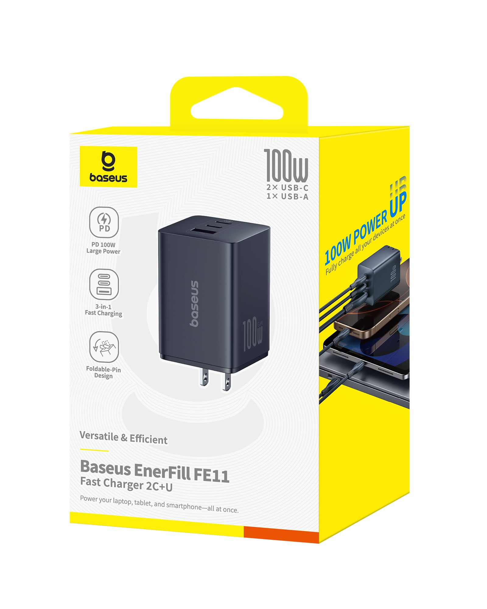 Foto 8 pulgar | Cargador Baseus Usb C De 100 W Con 3 Puertos Para Macbook Pro/air  Ipad - Venta Internacional.
